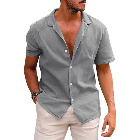 Short Sleeve Tops - Gray / L