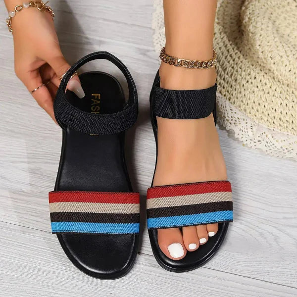 Fashion Sandals - Stylish Color-block Summer Shoes for Women