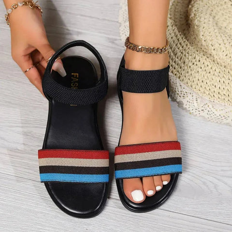 Fashion Sandals - Stylish Color-block Summer Shoes for Women