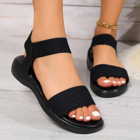 Fashion Sandals - Stylish Color-block Summer Shoes for Women - Black / Size36