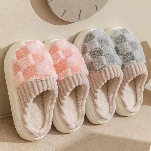Plaid Slippers – Stylish and Cozy Home Slippers for Women