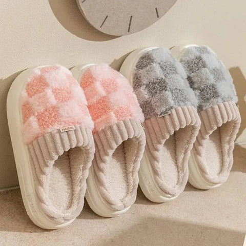 Plaid Slippers – Stylish and Cozy Home Slippers for Women