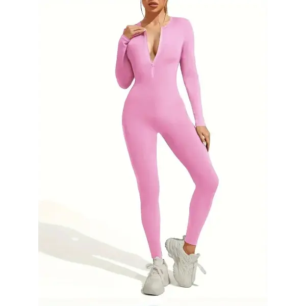 Stylish Long Sleeve Skiing Jumpsuit for Winter Sports - fense / L