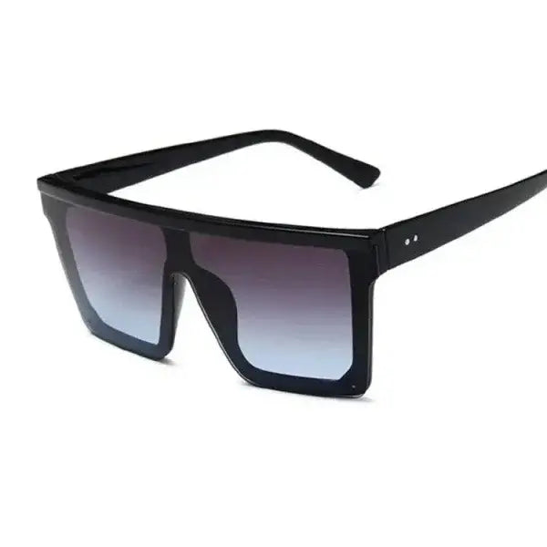 Stylish Protection Square Sunglasses for Women in Black Brown Pink Gray - BlackDoubleGray