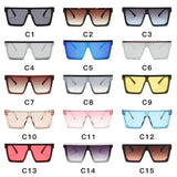 Stylish Protection Square Sunglasses for Women in Black Brown Pink Gray