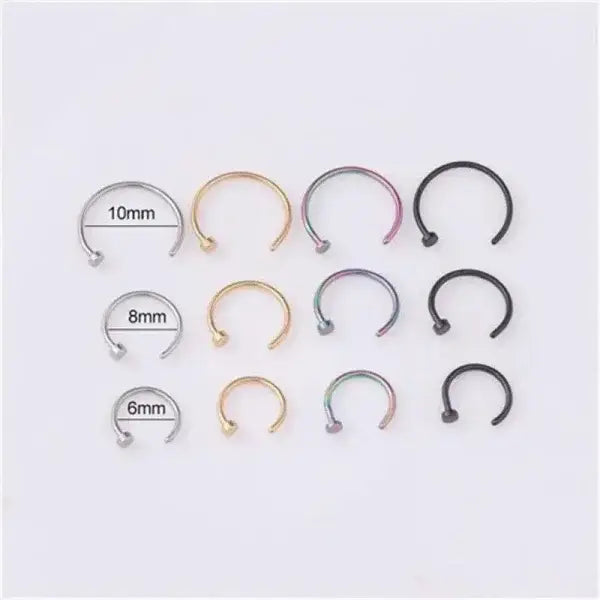Stylish Stainless Steel Fake Body Piercing Punk Jewelry Accessories - Himpall