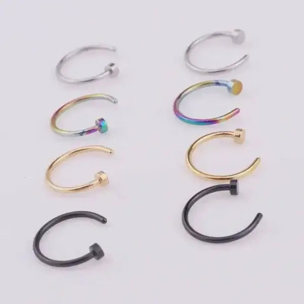 Stylish Stainless Steel Fake Body Piercing Punk Jewelry Accessories - Himpall