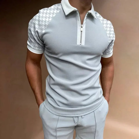 POLO Shirt Striped Printed Short Sleeve - POLOS76 / 2XL