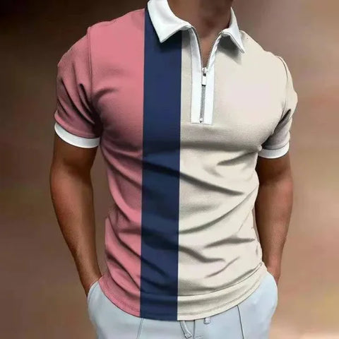 POLO Shirt Striped Printed Short Sleeve - PLS30 / 2XL