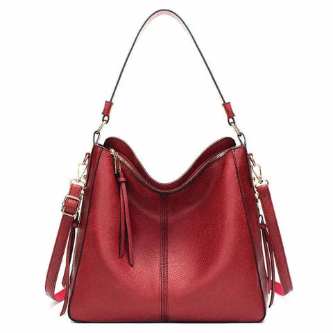 Women High Capacity Handbags - Red