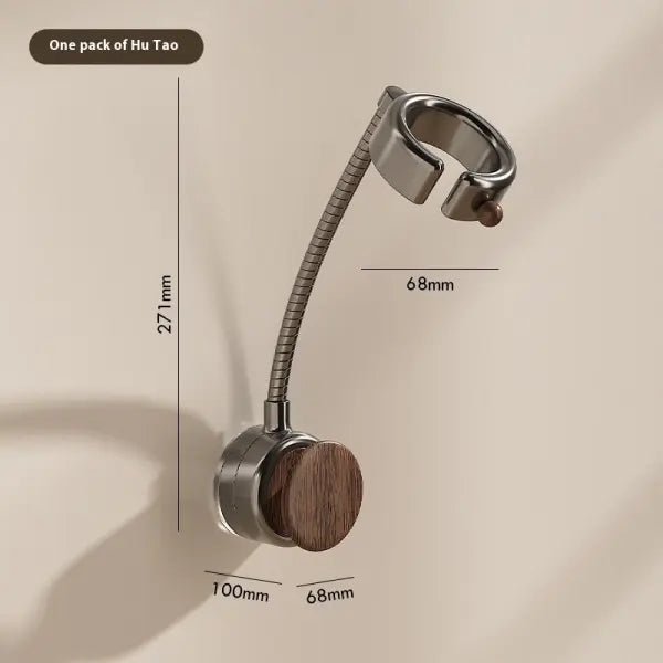Suction Cup Hair Dryer Bracket 2 Pack Rotating Wall Mount - Walnut 1 Pack