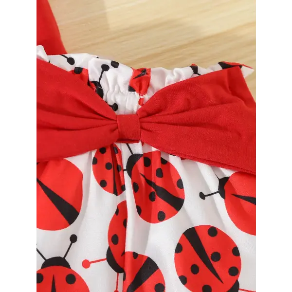 Baby Girl Ladybug Summer Outfit – 2-Piece Sleeveless T-Shirt & Shorts Set for Newborns & Infants