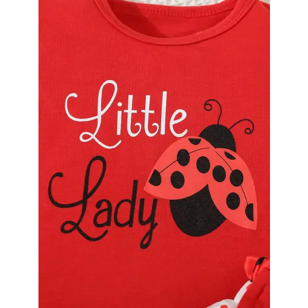 Baby Girl Ladybug Summer Outfit – 2-Piece Sleeveless T-Shirt & Shorts Set for Newborns & Infants