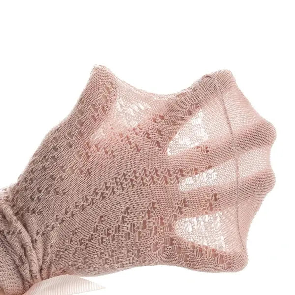 Baby Girl Knee-High Socks – Bow Mesh Cotton Long Socks for Toddlers 0–3Y Spanish Style Lace