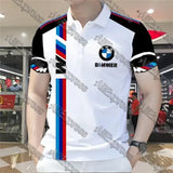 Summer BMW Men’s Loose Fashion Short Sleeve Quick Drying Polo Shirt Motorcycle Racing Motogp Cycling Suit Lapel T-Shirt