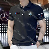 Summer BMW Men’s Loose Fashion Short Sleeve Quick Drying Polo Shirt Motorcycle Racing Motogp Cycling Suit Lapel T-Shirt