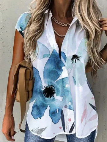 Summer Casual Loose Shirt for Women – Elegant Large Size Blouse with Comfortable Fit - Himpall