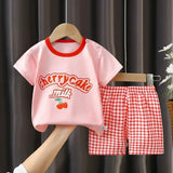 Summer Cotton Childrens Clothing Sleeve Set for Kids