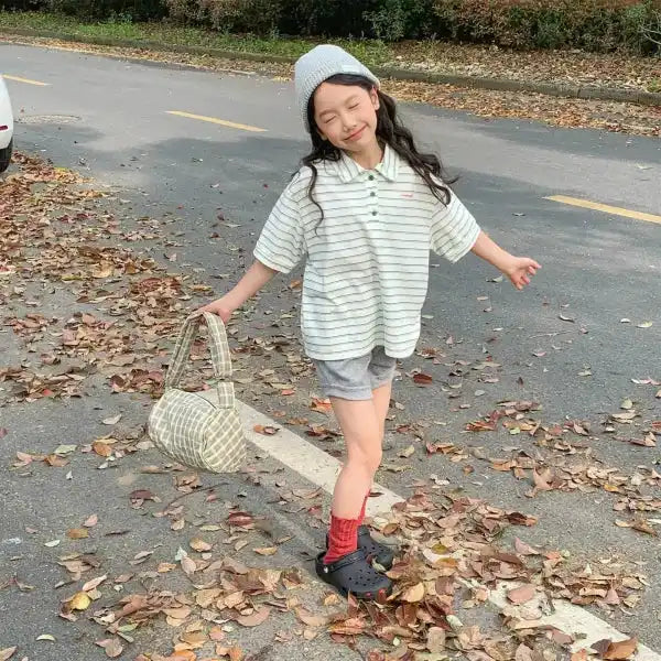 Summer Cotton T-Shirts for Kids – Striped Girls Tops & Boys Polo Shirts (1–6 Years) - Himpall