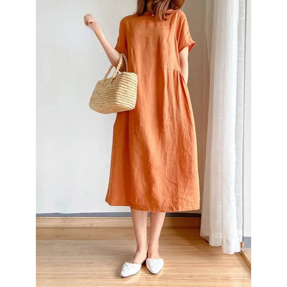 Summer Dress – Comfortable A-Line Midi Dress for Women