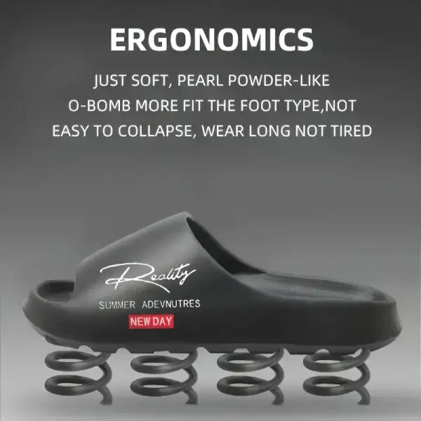 Men’s Summer EVA Innovative Printed Slippers with Thick Non Slip Soles