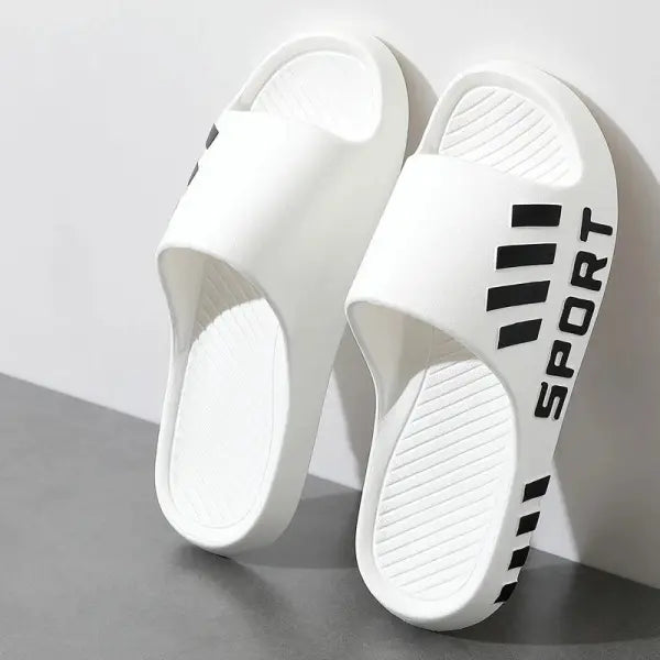 Men Summer Fashion Slippers and Non Slip Indoor Outdoor Sandals - white / 42-43 / China Mainland