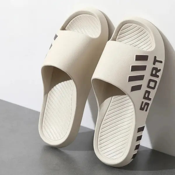 Men Summer Fashion Slippers and Non Slip Indoor Outdoor Sandals - khaki / 42-43 / China Mainland