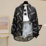Sun Protection Shirt Chiffon Long Sleeves Korean Style