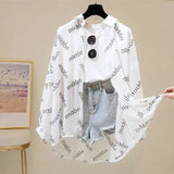 Sun Protection Shirt Chiffon Long Sleeves Korean Style