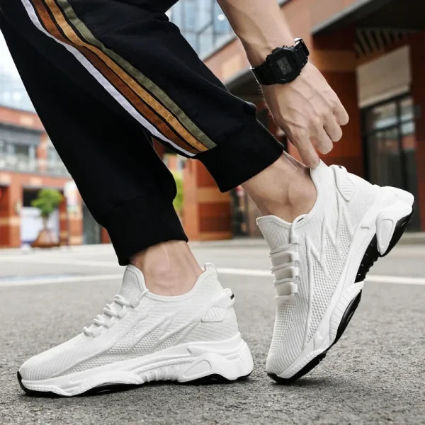 Summer Men Elevator Shoes - Breathable Mesh Height Increase Sneakers - Himpall