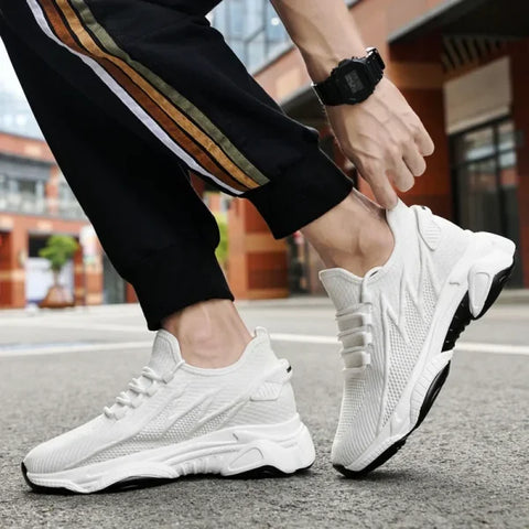 Summer Men Elevator Shoes - Breathable Mesh Height Increase Sneakers - Himpall