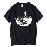 Summer Men T-shirt High Quality 100% Funny Cotton Lunar Cleaner Printing Casual Cool Loose O-neck Male Soft Tshirt Hip