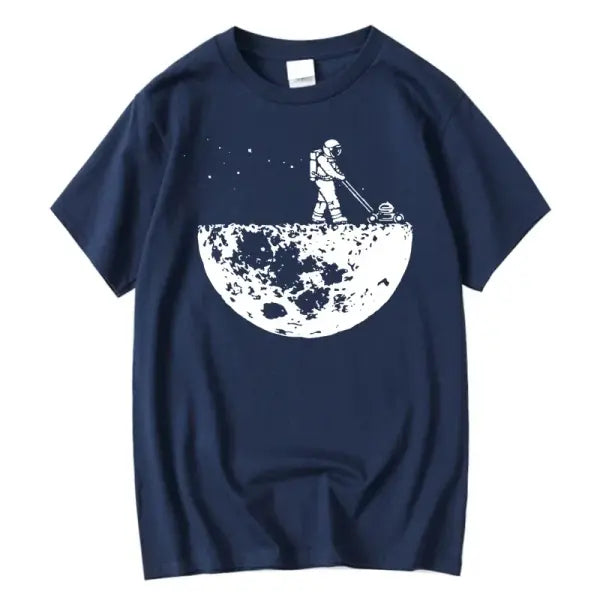 Summer Men T-shirt High Quality 100% Funny Cotton Lunar Cleaner Printing Casual Cool Loose O-neck Male Soft Tshirt Hip