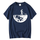 Summer Men T-shirt High Quality 100% Funny Cotton Lunar Cleaner Printing Casual Cool Loose O-neck Male Soft Tshirt Hip