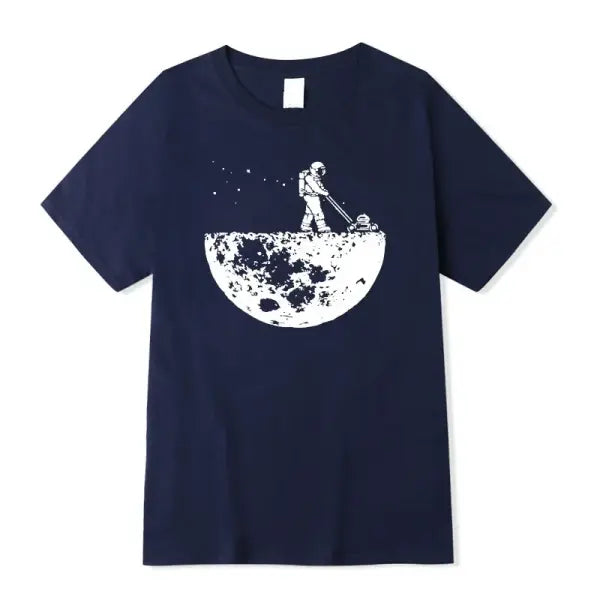 Summer Men T-shirt High Quality 100% Funny Cotton Lunar Cleaner Printing Casual Cool Loose O-neck Male Soft Tshirt Hip