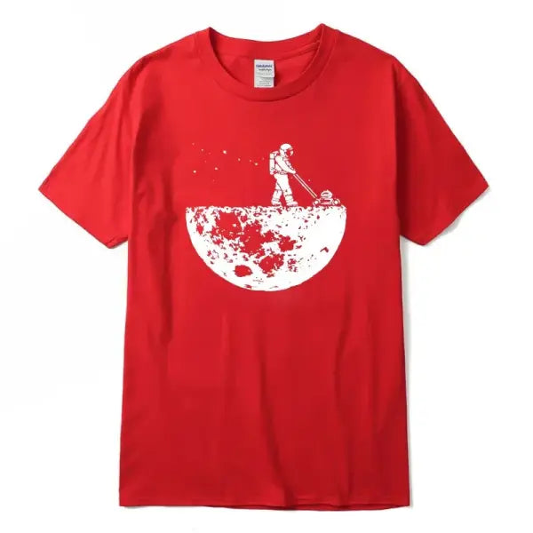 Summer Men T-shirt High Quality 100% Funny Cotton Lunar Cleaner Printing Casual Cool Loose O-neck Male Soft Tshirt Hip