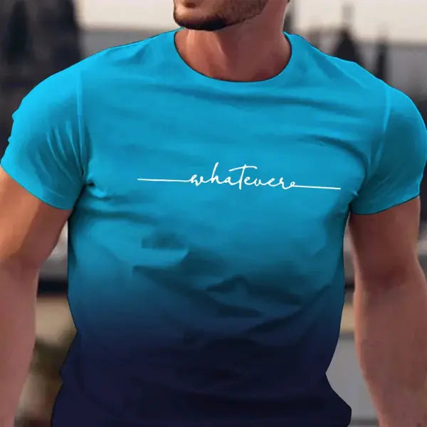 Summer Brand Print Short Sleeve Gym T-Shirt for Men - TX-PB74 / M