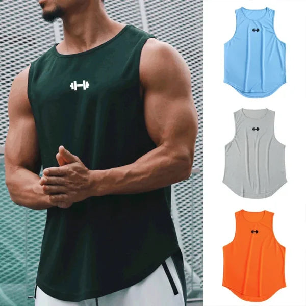 Summer Men’s Gym Tank Top - Quick-Drying Bodybuilding Sleeveless Shirt