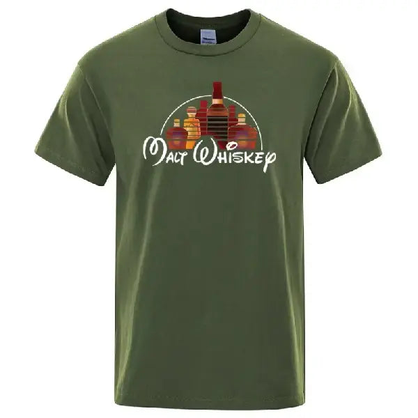 Men Summer Cotton Casual O Neck Pull On Closure Knit T Shirt - Army green-2018864 / S