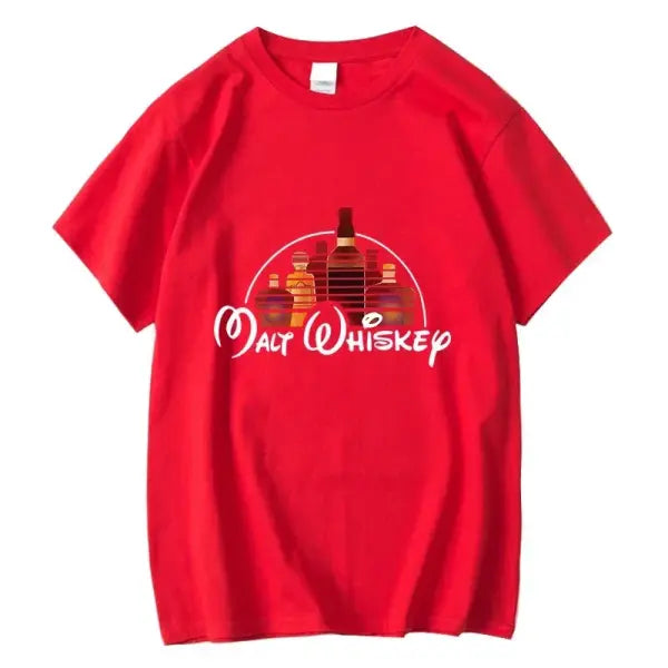 Men Summer Cotton Casual O Neck Pull On Closure Knit T Shirt - Red-2018865 / L