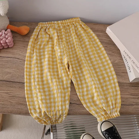 Summer Mosquito-Proof Pants for Kids – Thin Outdoor Casual Trousers for Boys & Girls - Yellow / CHINA / 80 (6 to 12M)