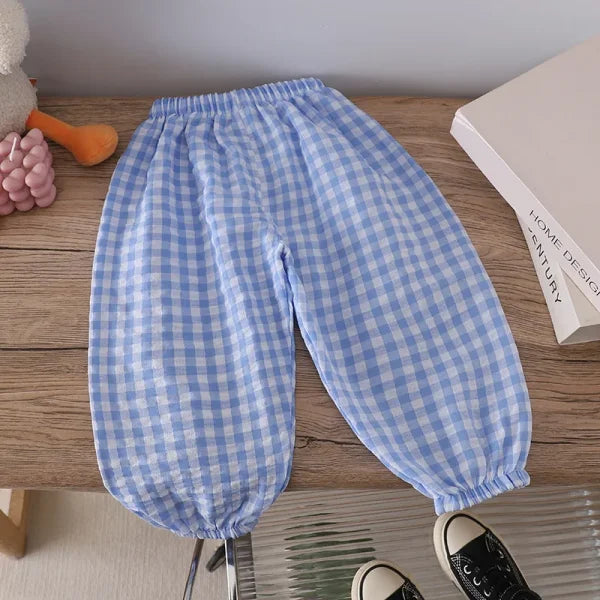 Summer Mosquito-Proof Pants for Kids – Thin Outdoor Casual Trousers for Boys & Girls - Blue / CHINA / 90(12 to 24M)