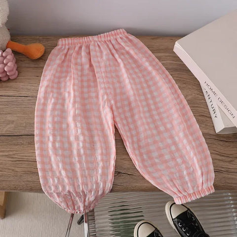 Summer Mosquito-Proof Pants for Kids – Thin Outdoor Casual Trousers for Boys & Girls - Pink / CHINA / 100(2 to 3 Years)