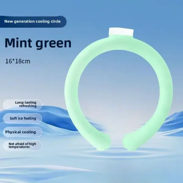 Summer Neck Cooling Ring PCM Material Outdoor Fitness Accessory - O62 green