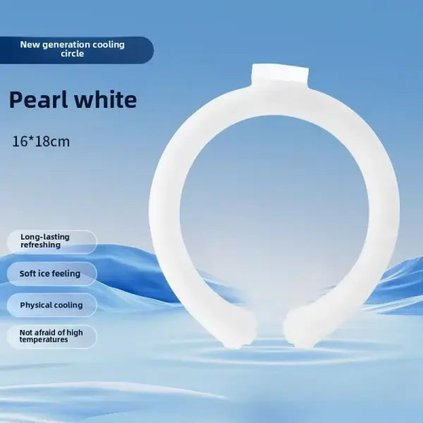 Summer Neck Cooling Ring PCM Material Outdoor Fitness Accessory - O62 White