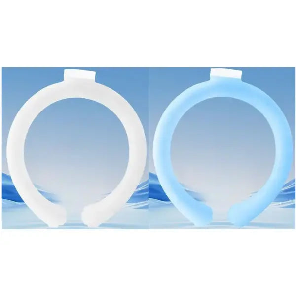 Summer Neck Cooling Ring PCM Material Outdoor Fitness Accessory - O62 White Blue