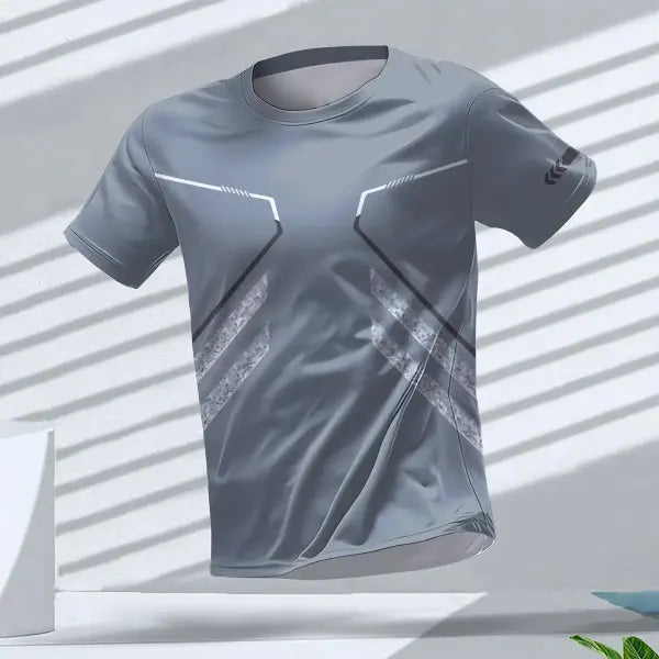 Summer Quick Dry Breathable Men’s T Shirt Outdoor Run Fitness Sports Short Sleeve Tees Casual O-neck Oversized T-shirt