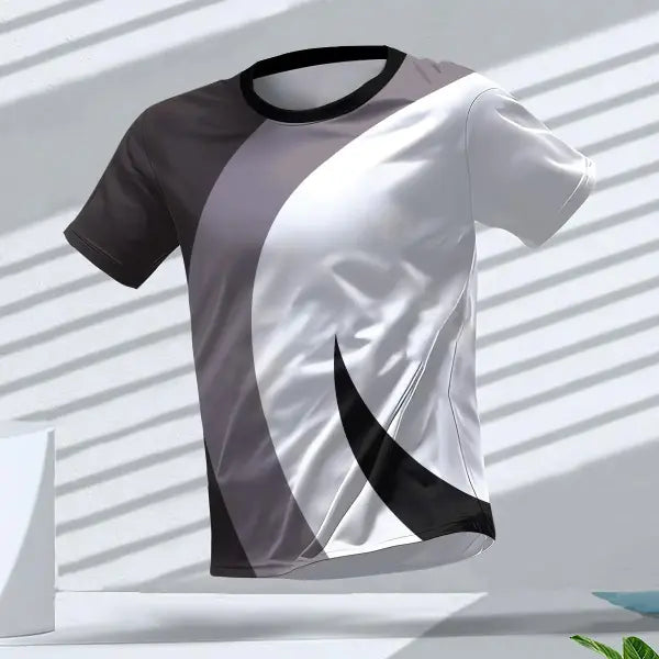 Summer Quick Dry Breathable Men’s T Shirt Outdoor Run Fitness Sports Short Sleeve Tees Casual O-neck Oversized T-shirt