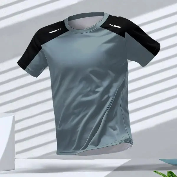 Summer Quick Dry Breathable Men’s T Shirt Outdoor Run Fitness Sports Short Sleeve Tees Casual O-neck Oversized T-shirt