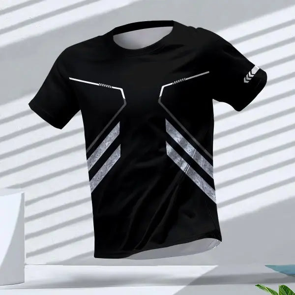 Summer Quick Dry Breathable Men’s T Shirt Outdoor Run Fitness Sports Short Sleeve Tees Casual O-neck Oversized T-shirt